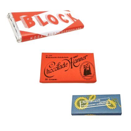 Hildebrand chocolade manner wien kosa block wehrmacht schokolade chocolate wrap WW2 German WWII wehrmacht reenactment reenactor film props warcopy reproductions heeres paperwork ration pocket litter
