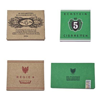 Sondermischung regie 4 eckstein tobacco cigarettes package WW2 German WWII wehrmacht reenactment reenactor film props warcopy reproductions heeres paperwork smokers items