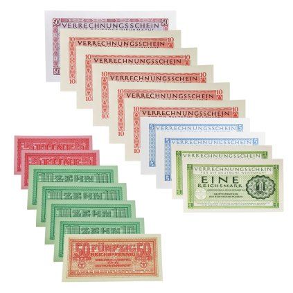 Salary Obergefreiter wehrsold banknotes reichsmark WW2 German WWII wehrmacht reenactment reenactor film props warcopy reproductions heeres paperwork ration