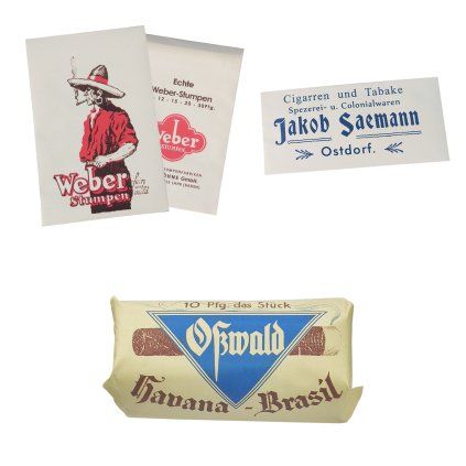 Osswald Oßwald cigars havana brasil jakob saemann weber stumpen sacks WW2 German WWII wehrmacht reenactment reenactor film props warcopy reproductions heeres paperwork ration